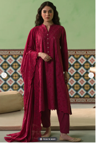 CROSS STITCH SUITCERISE LOFT-3 PIECE CHIKANKARI SUIT