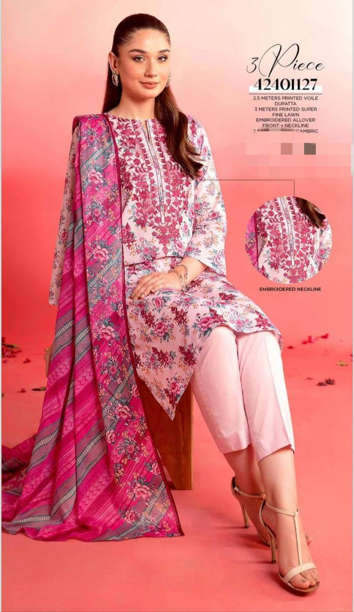 NISHAT EMBROIDERED LAWN