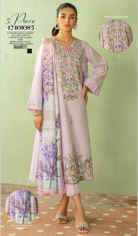 NISHAT EMBROIDERED LAWN