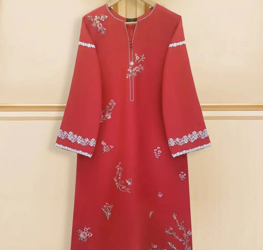 AGHA NOOR 1 PIECE - EMBROIDERED LAWN SHIRT