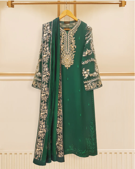 AGHA NOOR 3 PIECE - EMBROIDERED CHIFFON SUIT S108613