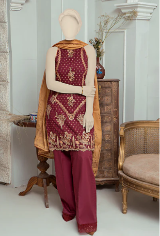 HUMDUM SEHAR COLLECTION-EMBROIDERED SELF JACQUARD -SH-08