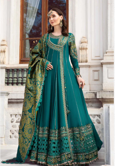 MARIA. B. Unstitched Linen | Emerald Green DL-1107