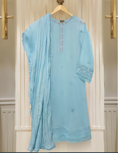 AGHA NOOR TWO PIECE 100% PURE COTTON NET S104943