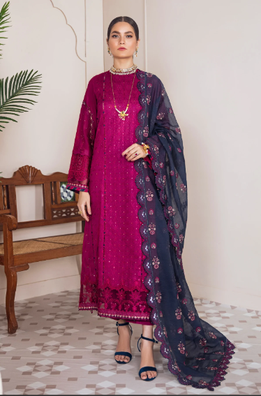 BAROQUE EMBROIDERED JACQUARD LAWN SL09-D09