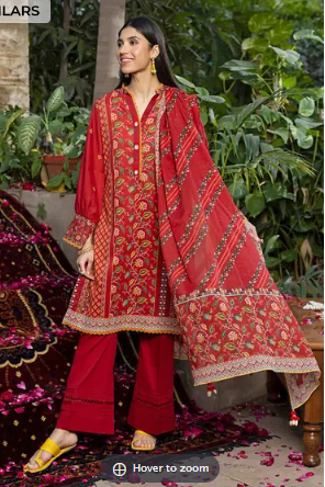 GUL AHMED 3PC Lawn Unstitched Digital Printed Suit CL-32253