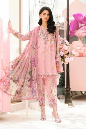 MARIA. B. 3 Piece Unstitched Embroidered Lawn Suit | MPT-2603-B