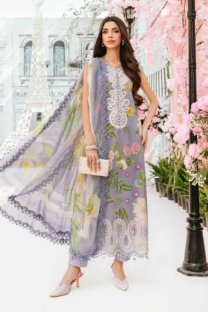 MARIA. B. 3 Piece Unstitched Embroidered Lawn Suit | MPT-2604-A