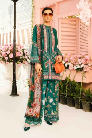 MARIA. B. 3 Piece Unstitched Embroidered Lawn Suit | MPT-2610-A