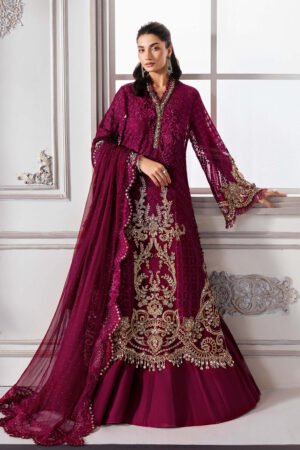 MARIA.B. 3Piece Unstitched Embroidered Chiffon Suit | BD-3003