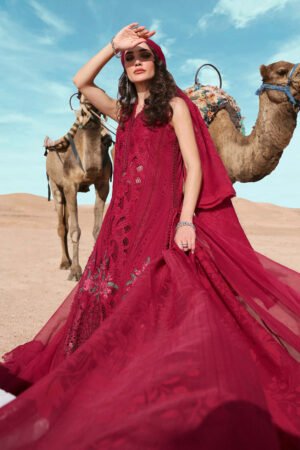 MARIA. B. 3 Piece Unstitched Embroidered Lawn Suit | D-2504A