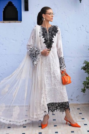 MARIA. B. 3 Piece Unstitched Embroidered Lawn Suit | D-2505A
