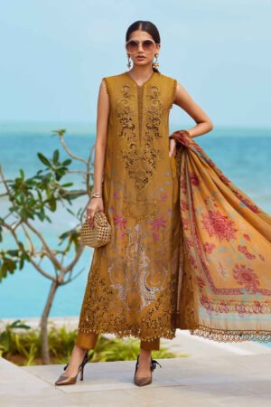 MARIA. B. 3 Piece Unstitched Embroidered Lawn Suit | EID LAWN-25-06