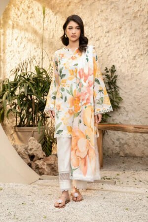 MARIA. B. 3 Pc Unstitched Printed Lawn Suit | MB-ELHV1-08