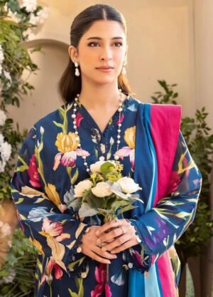 MARIA. B. 3 Pc Unstitched Printed Lawn Suit | MB-ELHV1-10