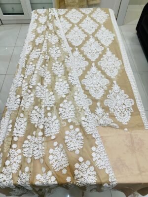 BRANDS GALLERIA 3-PIECE CHIFFON UNSTITCDHED DRESS