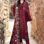 MARIA B 3 Piece Unstitched Printed Linen Suit | MPT-2401-B