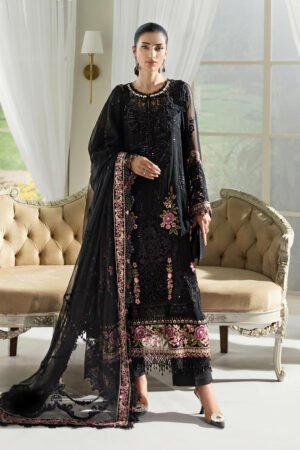 MARIA. B. 3 Piece Unstitched Embroidered Chiffon Suit | MPC-25-104