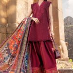 MARIA B. 3 Piece Unstitched Printed Linen Suit