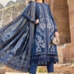 MARIA. B. 3 Piece Unstitched Printed Linen Suit | MPT-2404-B