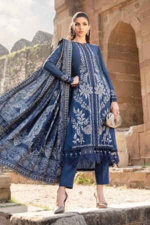 MARIA. B. 3 Piece Unstitched Printed Linen Suit | MPT-2404-B
