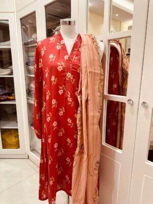 AGHA NOOR 2-PIECE PRINTED LINEN STITCHED COLLECTION
