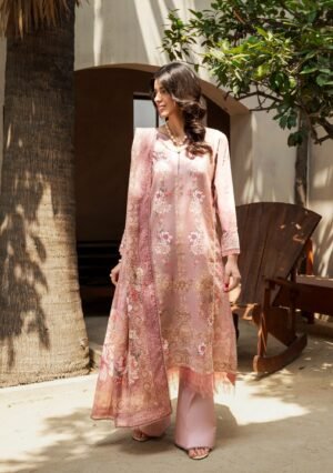 FIRDOS Printed - Lawn - 3pc - D139 - APRICA
