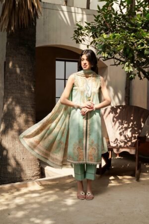 FIRDOS Printed - Lawn - 3pc - D144 - TARRACOTTA