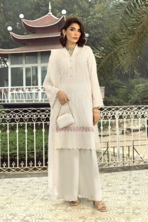LAKHANY 03 Piece Unstitched Embroidered with Dyed Embroidered chiffon dupatta