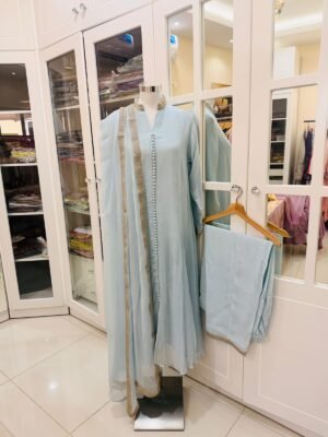 BRANDS GALLERIA EXCLUSIVE THREE PIECE CHIFFON STITCHED DRESS