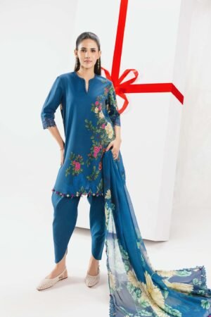 MARIA. B. MBASIC 3 Pc Unstitched Embroidered Lawn Suit 12A