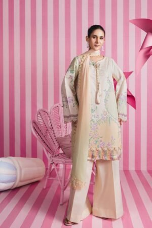 MARIA. B. MBASIC 3 Pc Unstitched Embroidered Lawn Suit 07A