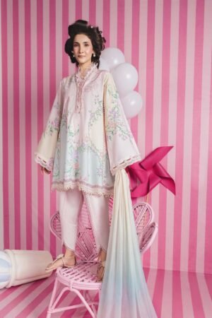 MARIA. B. MBASIC 3 Pc Unstitched Embroidered Lawn Suit 07B