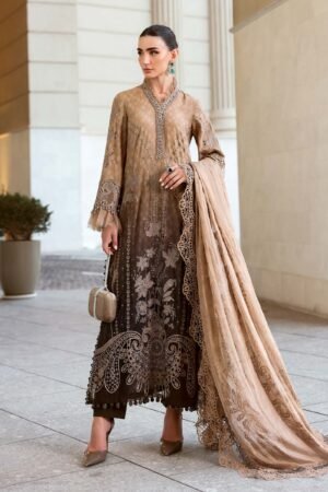 MARIA. B. 3 Piece Unstitched Embroidered Lawn Jacquard Suit