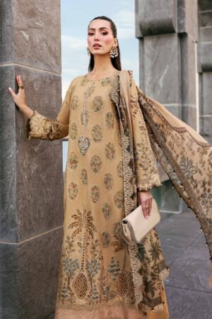 MARIA. B. 3 Piece Unstitched Embroidered Jacquard  Lawn Suit