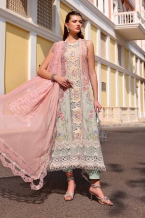 MARIA. B. 3 Piece Unstitched Embroidered Jacquard Lawn Suit