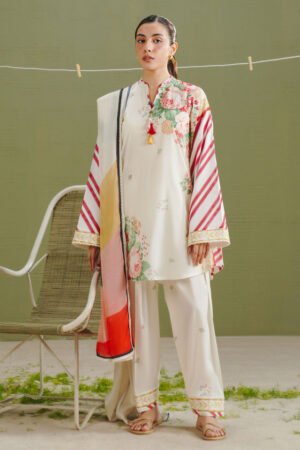 ZARA SHAHJAHAN Unstitched Printed Lawn 3 Piece Suit CZS26PS ZCB-26 10 B - Summer Collection