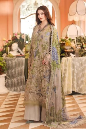 MARIA. B. 3 Piece Unstitched Embroidered Chiffon Suit