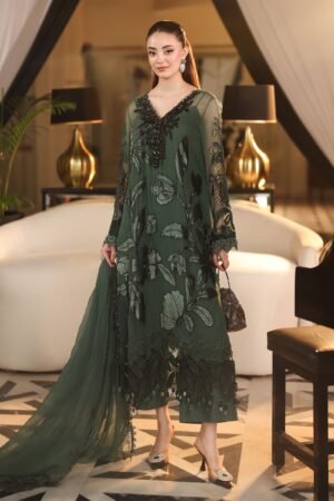 MARIA. B. 3 Piece Unstitched Embroidered Chiffon Suit