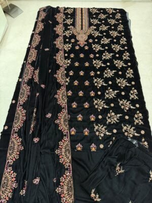 BRANDS GALLERIA 3-PIECE EMBROIDERED VELVET WINTER DRESS