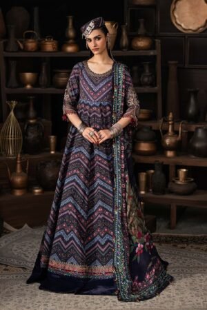 MARIA. B. 3 Piece Unstitched Embroidered Cambric Suit-7B